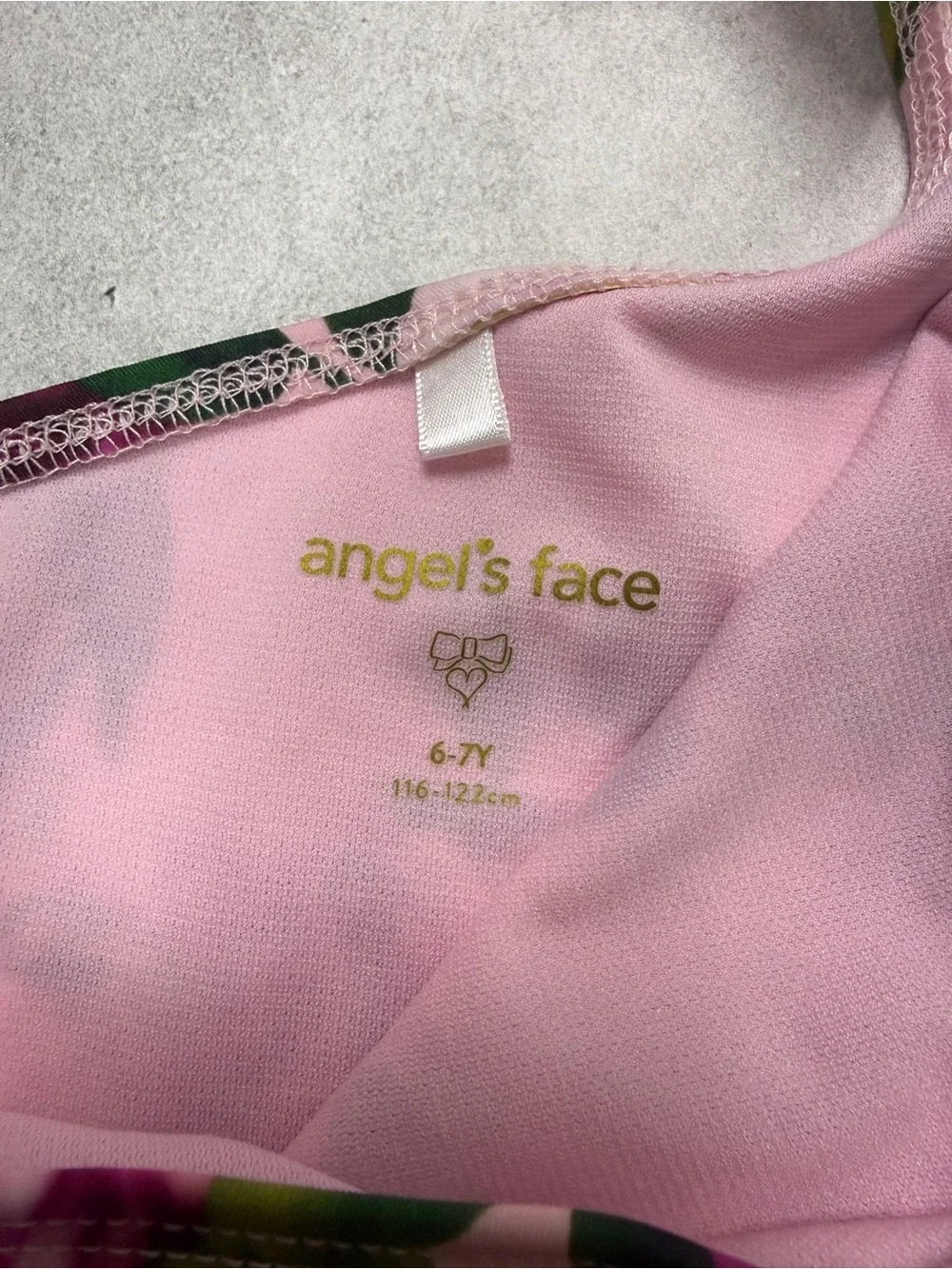 Angel's Face Girls Floral Ruffle One-Piece Swimsuit Sz 6-7